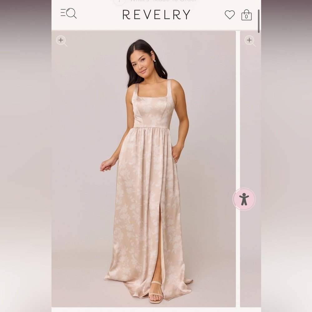 Whitney Satin Floral Print Dress